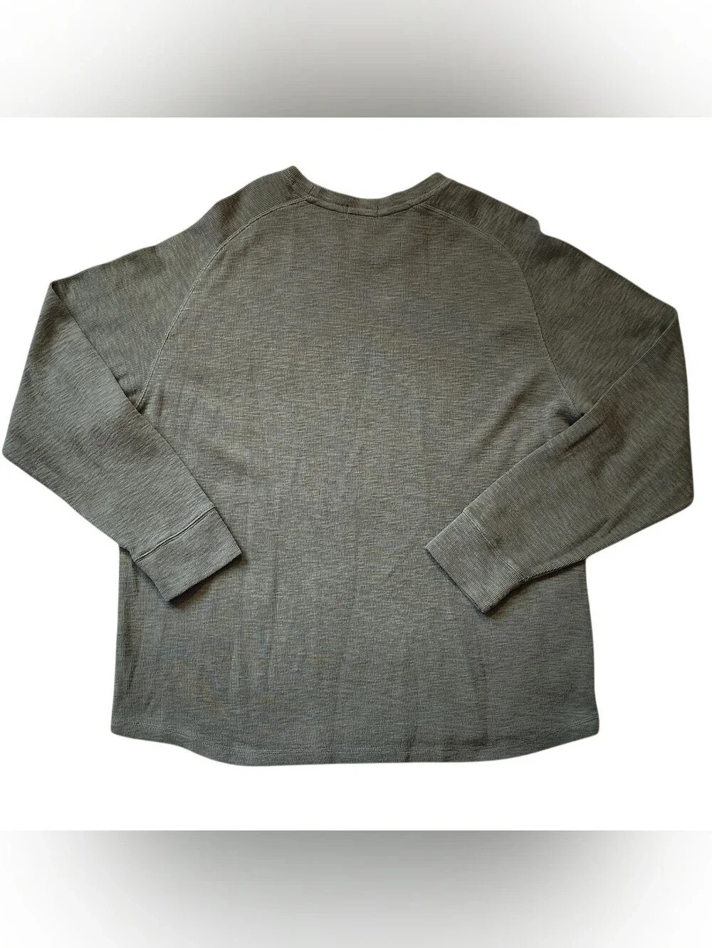 ​Banana Republic 2XL Green Long Sleeve Thermal Waffle Knit Shirt Outdoor XXL